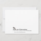 Blue Pinstripe Teddy Bear Baby Mededeling Aankondiging (Achterkant)