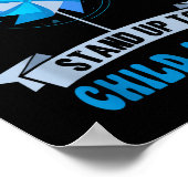 Blue Pinwheel Child Abuse Prevention Awareness Man Poster (Hoek)