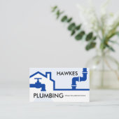 Blue Pipes Building Frame Leaking Faucet Visitekaartje (Staand voorkant)