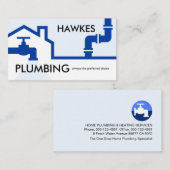 Blue Pipes Building Frame Leaking Faucet Visitekaartje (Voorkant / Achterkant)