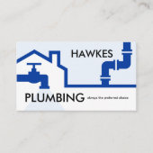 Blue Pipes Building Frame Leaking Faucet Visitekaartje (Voorkant)