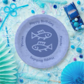 Blue Pisces Zodiac Papieren Bordje (Feest)