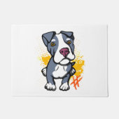 Blue Pit Bull Pup Deurmat (Voorkant)