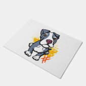 Blue Pit Bull Pup Deurmat (Schuin)