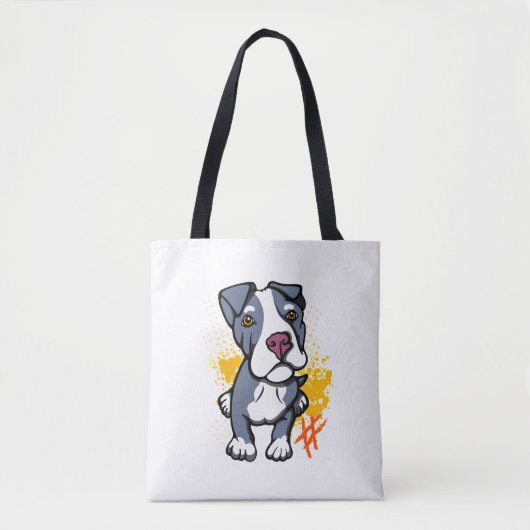 Blue Pit Bull Pup Tote Bag (Voorkant)