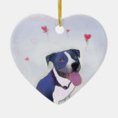 Blue Pit Good Dog Keramisch Ornament (Voorkant)
