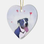 Blue Pit Good Dog Keramisch Ornament (Links)