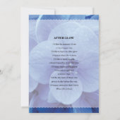 Blue pital Funeral Kaart Sjabloon (Achterkant)