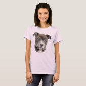 Blue Pitbull Dog T-shirt (Voorkant volledig)