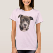 Blue Pitbull Dog T-shirt (Voorkant)