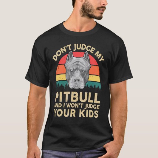 Blue Pitbull kan mijn Pitbull American Pitbul niet T-shirt (Voorkant)