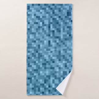 Blue Pixel Bath Towel Badhanddoek