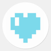 Blue Pixel hart stickers (Voorkant)