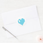 Blue Pixel hart stickers (Envelop)
