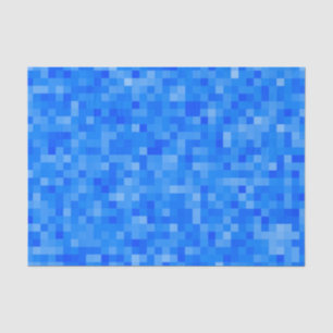 Blue Pixel Mosaic Tissuepapier