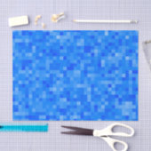 Blue Pixel Mosaic Tissuepapier (Craft)