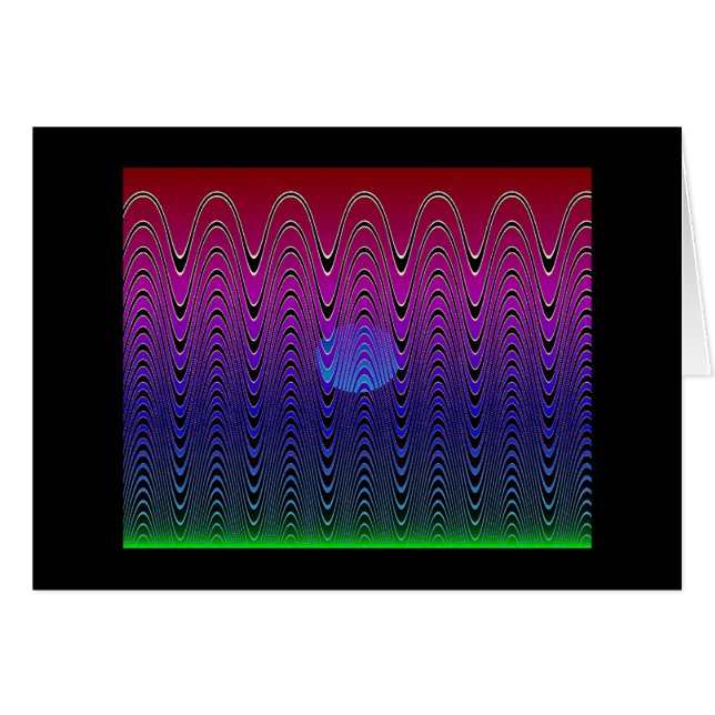 Blue Pixel Sunset #7 (kaart) (Voorkant Horizontaal)