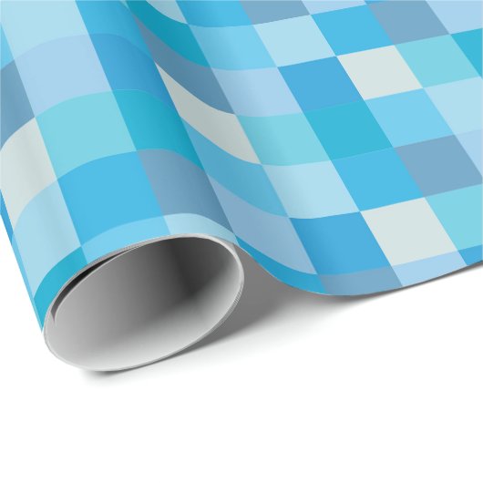 Blue Pixelated Pattern Cadeaupapier (Rol Hoek)