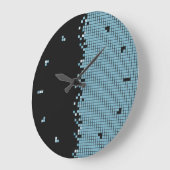 Blue Pixels Computer Geek Wall klok (Hoek)