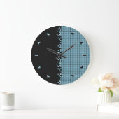 Blue Pixels Computer Geek Wall klok (Huis)