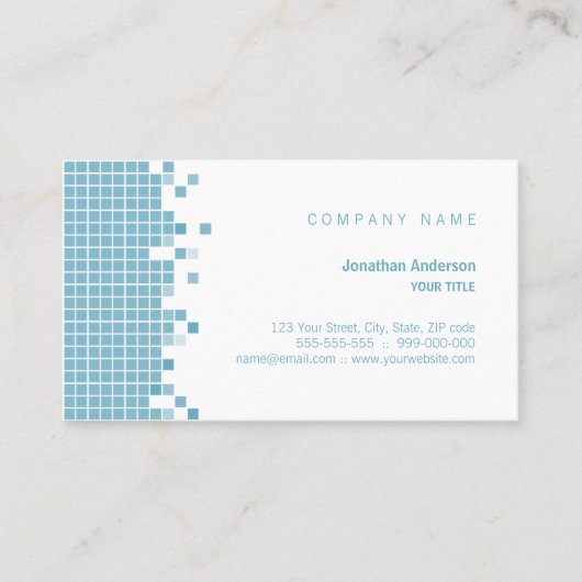 Blue Pixels Creative Visitekaartje (Voorkant)