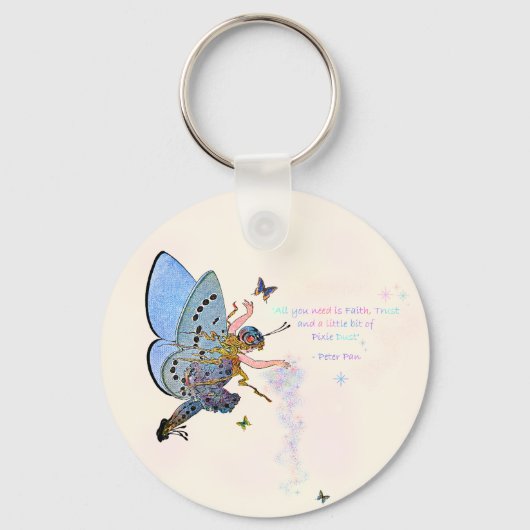 Blue Pixie Dust Sleutelhanger (Voorkant)