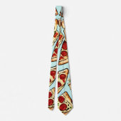 Blue Pizza Slice Stropdas (Achterkant)