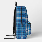 Blue Plaid Back Pack Bedrukte Rugzak (Links)