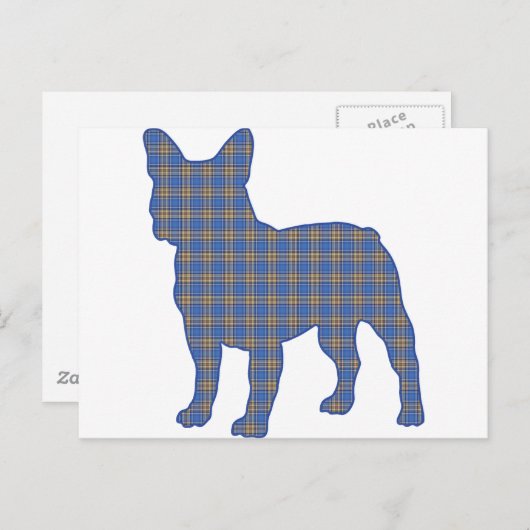 blue_plaid_ briefkaart (Voorkant / Achterkant)
