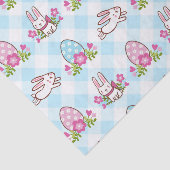 Blue Plaid Bunny Hop Tissuepapier (Detail)