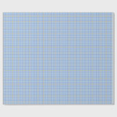 Blue Plaid Christmas Wrapping Paper • Merry Christ Cadeaupapier (Vlak)