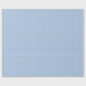 Blue Plaid Christmas Wrapping Paper • Merry Christ Cadeaupapier (Vlak)
