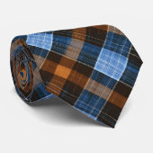 Blue Plaid Dad Stropdas (Opgerold)