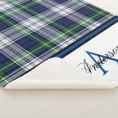 Blue Plaid gepersonaliseerd Sherpa Deken (3/4)