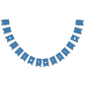 Blue Plaid Het is een Boy Baby shower Vlag Bunting Vlaggetjes (Alle)