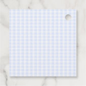 Blue Plaid Nautical Baby Boy Baby shower Bedankjes Labels (Achterkant)