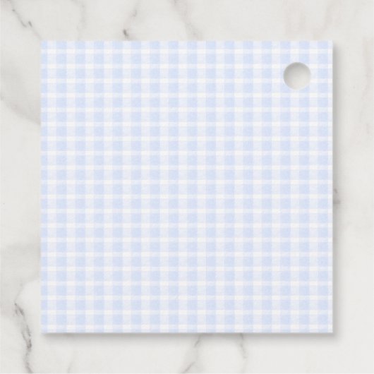 Blue Plaid Nautical Baby Boy Baby shower Bedankjes Labels (Achterkant)