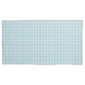 Blue Plaid Pattern Pillowcase Kussensloop (Voorkant)