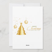 Blue Plaid Portrait Photo Christmas Holiday Card Feestdagenkaart (Achterkant)