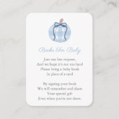 Blue Plaid Pumpkin Breng een boek Baby shower Informatiekaartje (Voorkant)