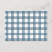 Blue Plaid Reindeer Diapper Raffle Informatiekaartje (Achterkant)