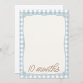 Blue Plaid Rodeo 10e maand Maandelijkse Kaart (Voorkant / Achterkant)