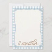 Blue Plaid Rodeo 11e maand Maandelijkse Kaart (Voorkant)