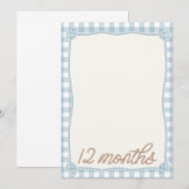 Blue Plaid Rodeo 12e maand Maandelijkse Kaart (Voorkant / Achterkant)