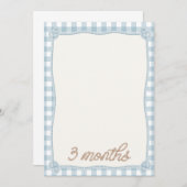  Blue Plaid Rodeo 3e maand Maandelijkse Kaart (Voorkant / Achterkant)