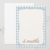 Blue Plaid Rodeo 4e maand Maandelijkse Kaart (Voorkant / Achterkant)