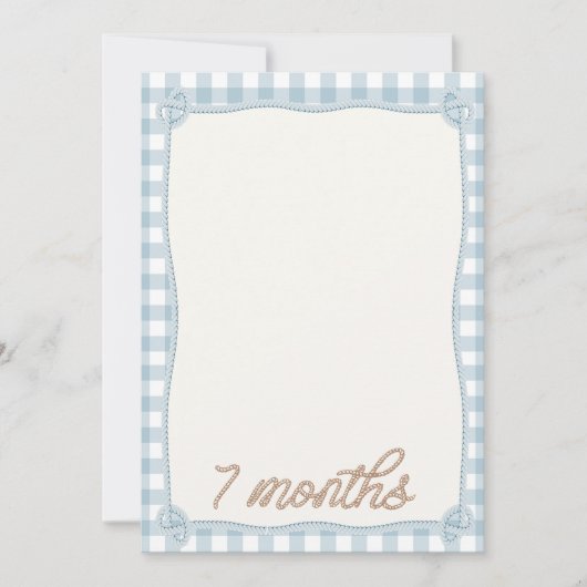 Blue Plaid Rodeo 7e maand Maandelijkse Kaart (Voorkant)