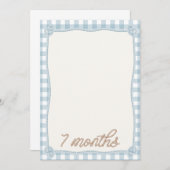 Blue Plaid Rodeo 7e maand Maandelijkse Kaart (Voorkant / Achterkant)