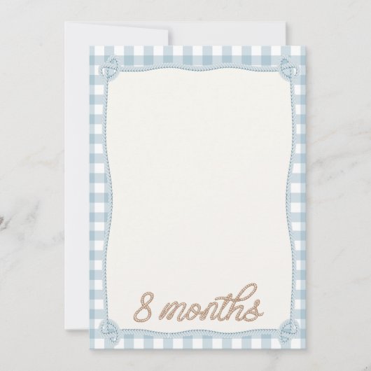 Blue Plaid Rodeo 8e maand Maandelijkse Kaart (Voorkant)