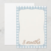 Blue Plaid Rodeo 8e maand Maandelijkse Kaart (Voorkant / Achterkant)